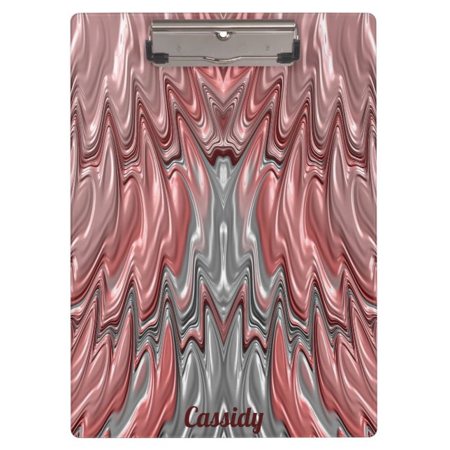 Pranchetas CASSIDY ~ PASTEL 3D! Rosa, Prata, Branco GLOSSADO (Frente)