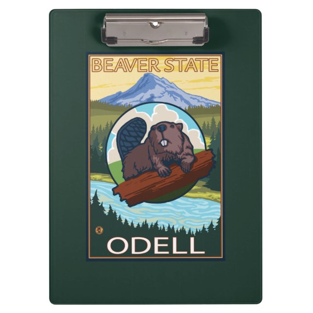 Pranchetas Castor & capa do Mt. - Odell, Oregon (Frente)