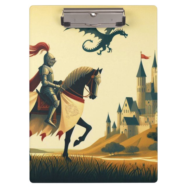 Pranchetas Cavaleiro medieval & wyvern  (Frente)