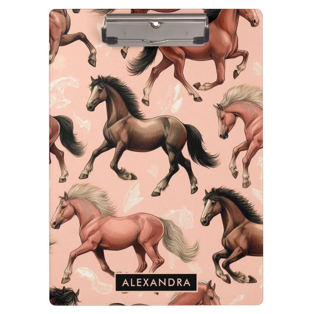 Pranchetas Cavalo Cinto Rosa Sem Costura (Frente)
