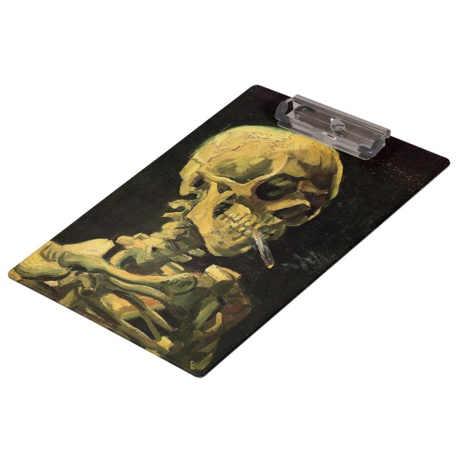 Pranchetas Caveira com cigarro aceso de Vincent van Gogh (Inclinado)