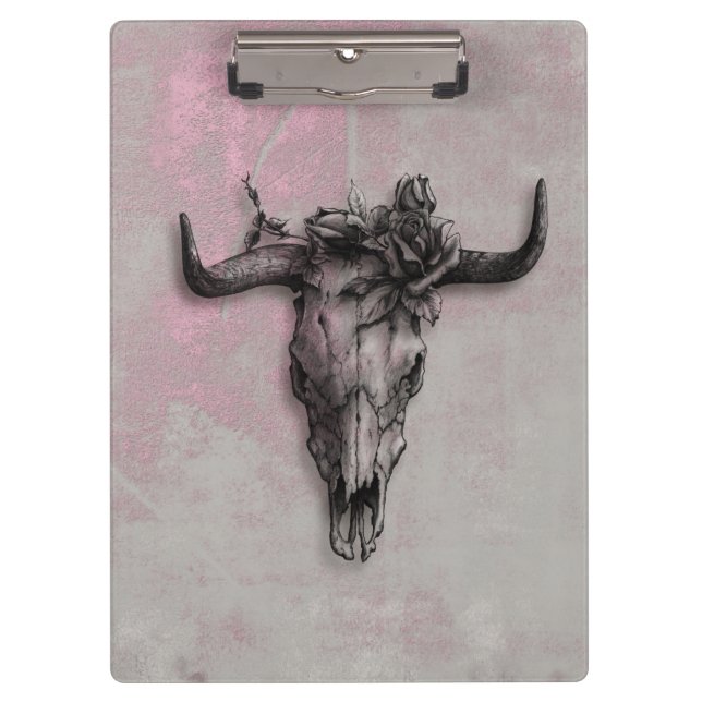Pranchetas Caveira-Touro e Cinza-Tinta-Russa-Rosa (Frente)