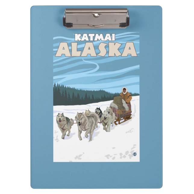 Pranchetas Cena Sledding do cão - Katmai, Alaska (Frente)