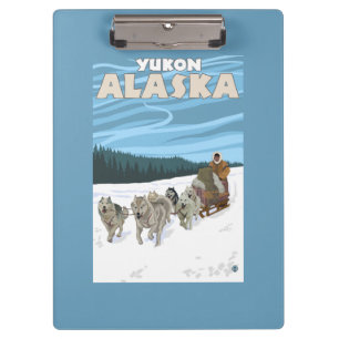 Pranchetas Cena Sledding do cão - Yukon, Alaska