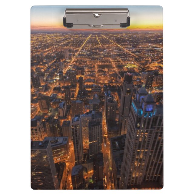 Pranchetas Centro de Chicago no por do sol (Frente)