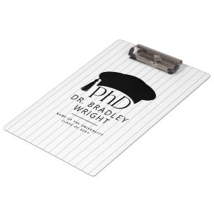 Pranchetas Chapéu de Doutorado Personalizado PhD Grau de Dout