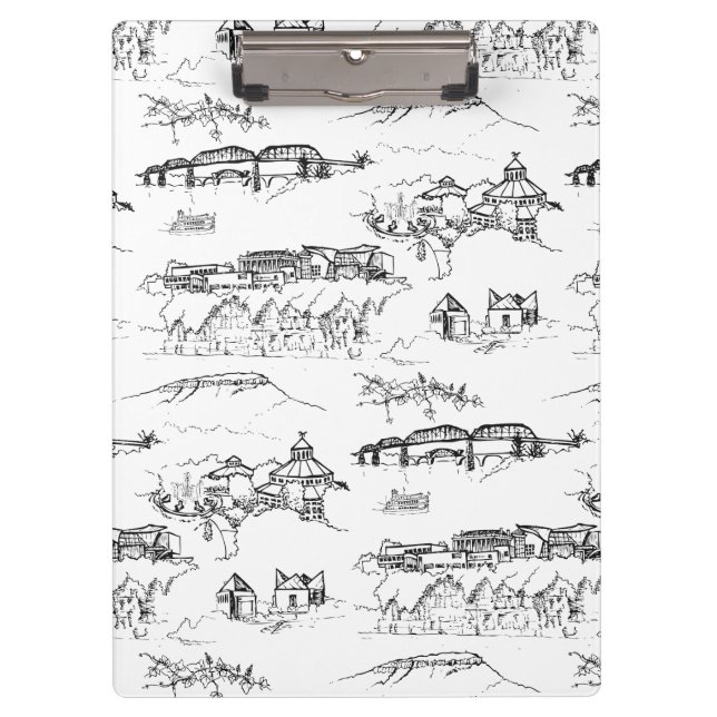 Pranchetas Chattanooga Toile Black and White (Frente)