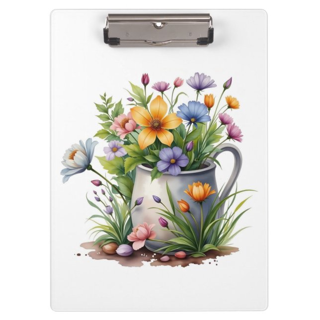 Pranchetas cheerful flowers watercolors drawing (Frente)