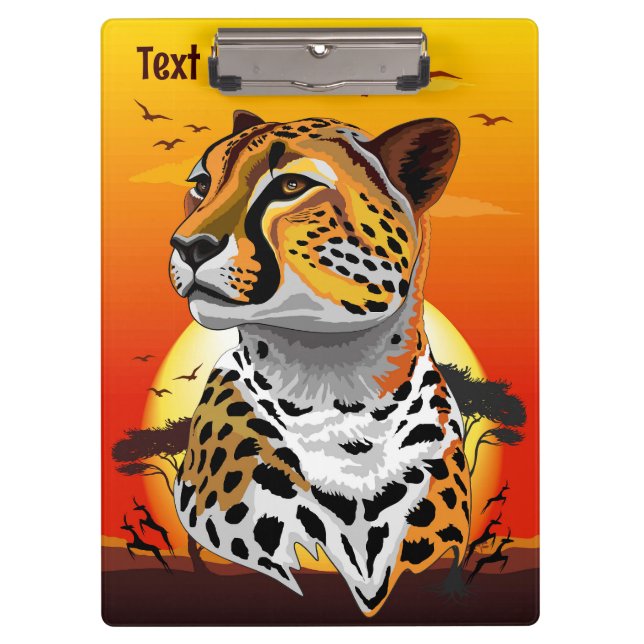 Pranchetas Cheetah African Feline Wild Animal (Frente)