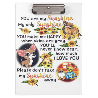 Pranchetas Chihuahua Cachorro Você É Sol | Cachorro