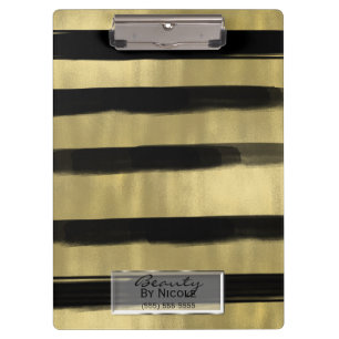 Pranchetas Chique preto & Dourado Glam moderno da listra do