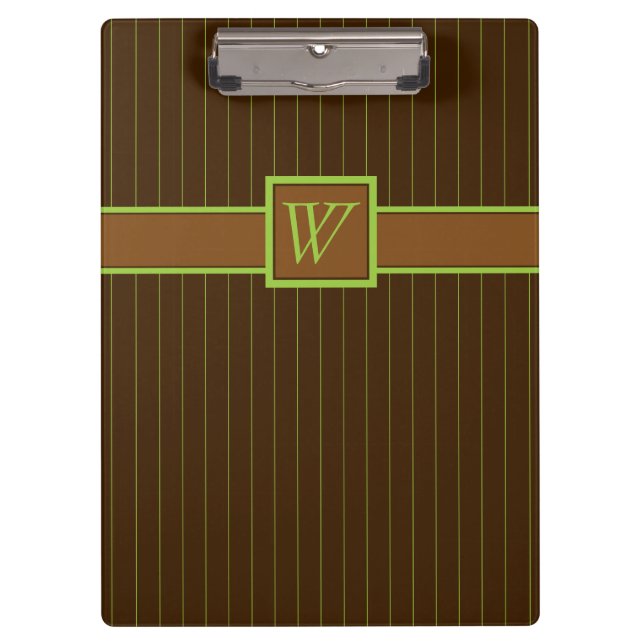 Pranchetas Chocolate com Limão Pinstripes Clipboard (Frente)