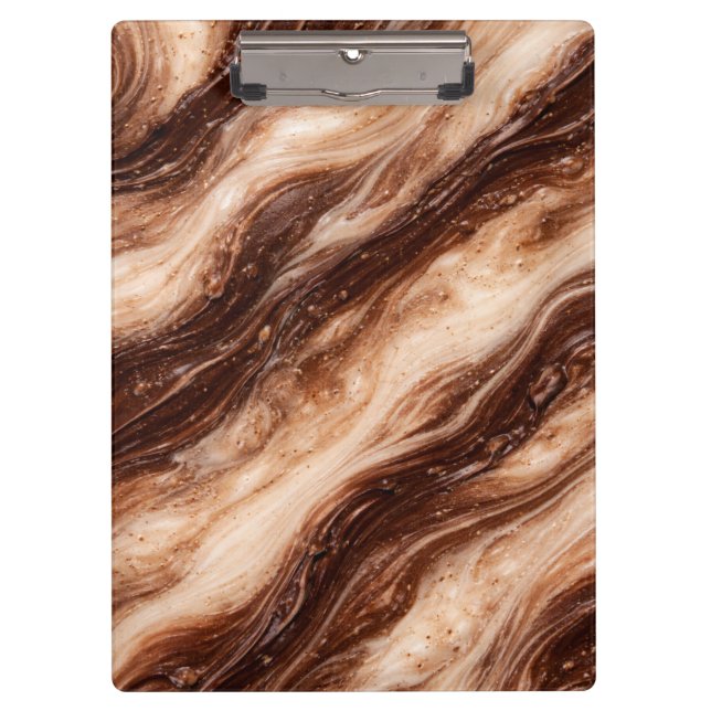 Pranchetas Chocolate Milkshake Marble Texture (Frente)