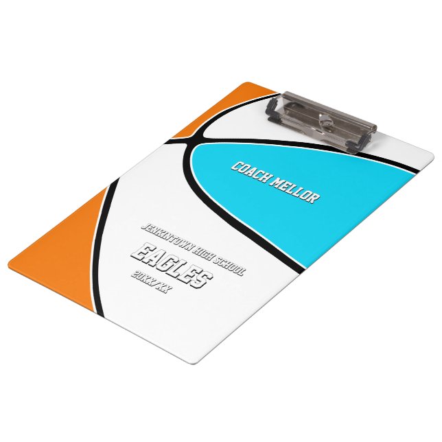 Pranchetas choose ANY team colors basketball coach (Inclinado)