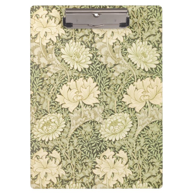 Pranchetas Chrysanthemum Flower Pattern (por William Morris) (Frente)