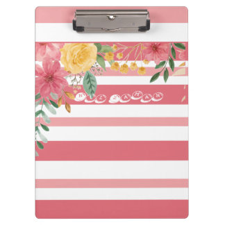 Pranchetas Chuva de Noiva com Nome Duplo Floral Elegante