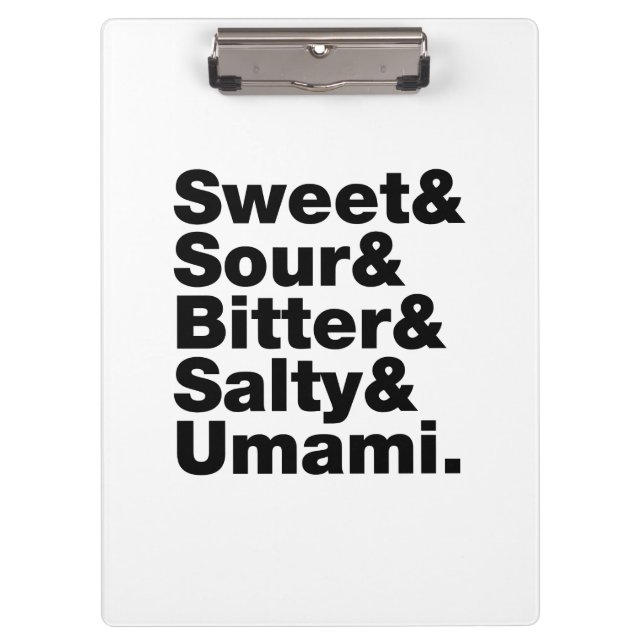 Pranchetas Cinco gostos básicos (Frente)