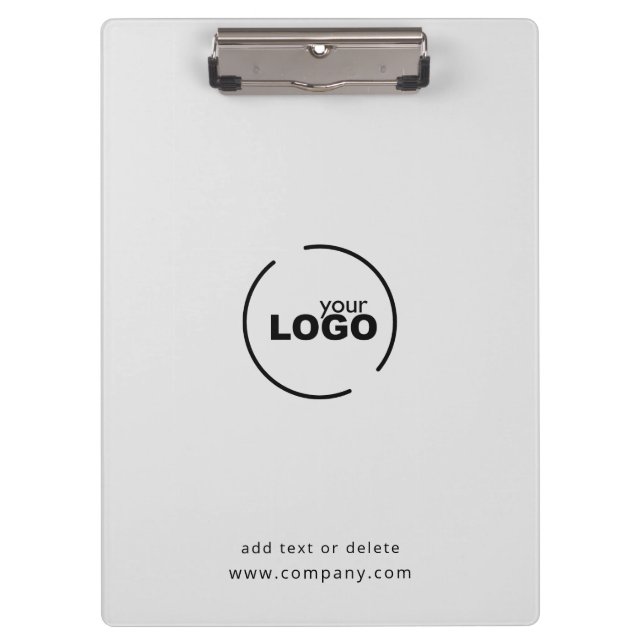 Pranchetas Cinza de logotipo profissional moderno para empres (Frente)