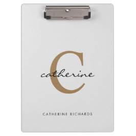 Pranchetas Cinza leve simples personalizada