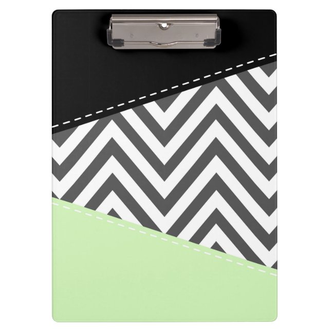 Pranchetas Cinza Zigzag, Cinza Chevron, Zigzag Patterno, Casa (Frente)