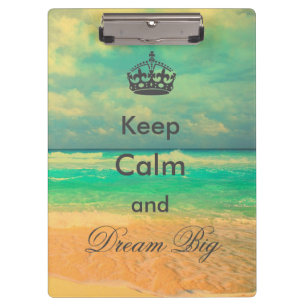 Pranchetas citação da vintage Beach "Keep Calm and Dream Bi