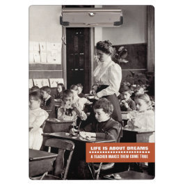 Pranchetas Citação de Ensino | Vintage Teacher Photo
