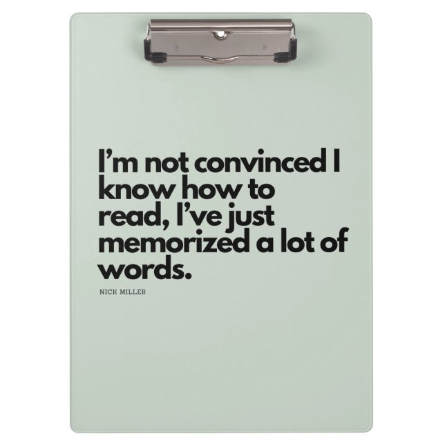 Pranchetas Citação de Nick Miller (Frente)