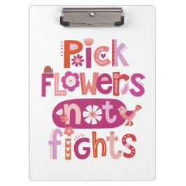 Pranchetas Citação Positiva Floral Rosa