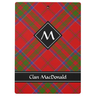 Pranchetas Clan MacDonald da área de transferência Keppoch Ta