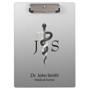 Pranchetas Clássico Médico Noble Elegante Negro Asclepius