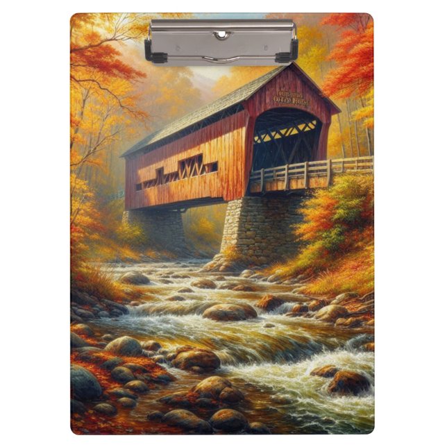 Pranchetas clássico, ponte coberta de outono (Frente)
