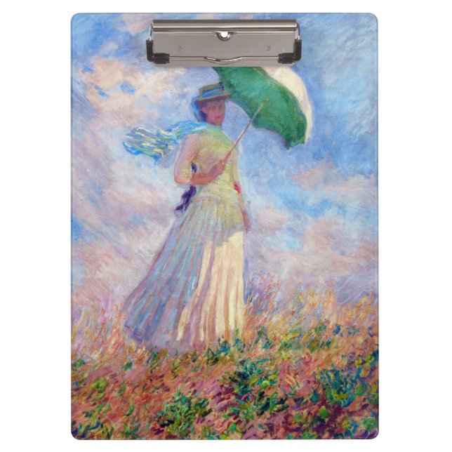 Pranchetas Claude Monet - Mulher com Parasol virada para a di (Frente)