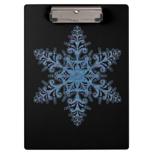 Pranchetas Clipboard Blue Snowflake