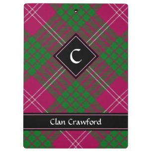 Pranchetas Clipboard Clan Crawford Tartan