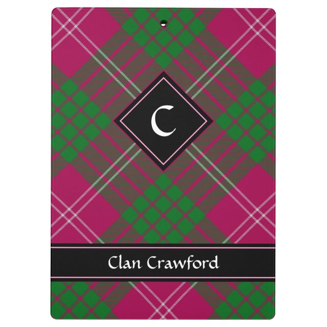 Pranchetas Clipboard Clan Crawford Tartan (Verso)