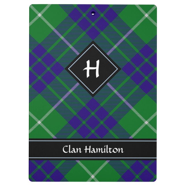 Pranchetas Clipboard Clan Hamilton Hunting Tartan (Verso)