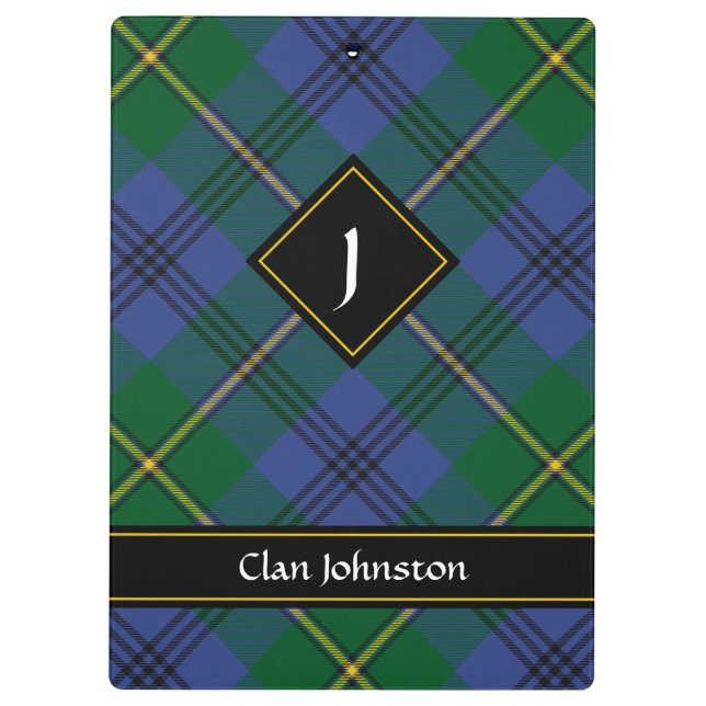 Pranchetas Clipboard Clan Johnston Tartan (Verso)