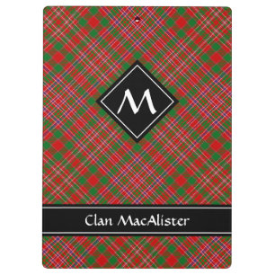 Pranchetas Clipboard Clan MacAlister Tartan