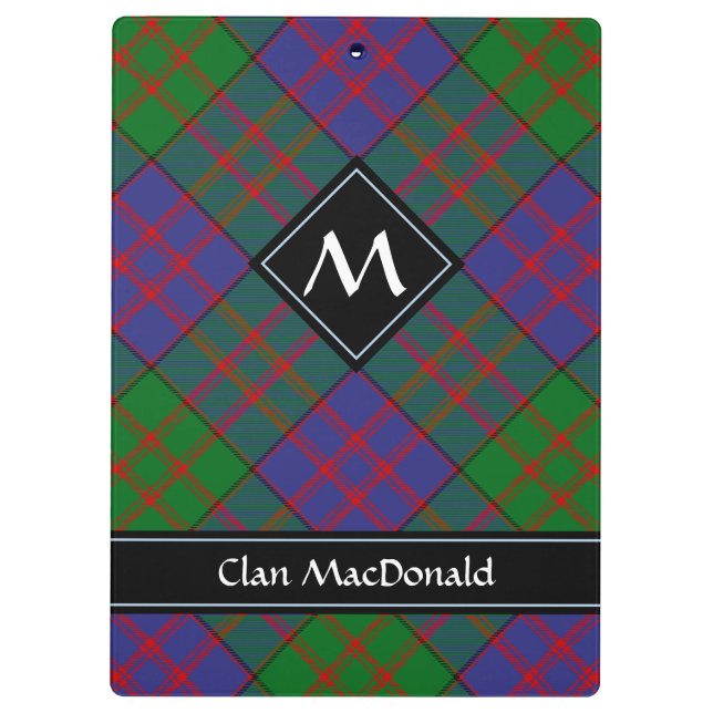 Pranchetas Clipboard Clan MacDonald Tartan (Verso)