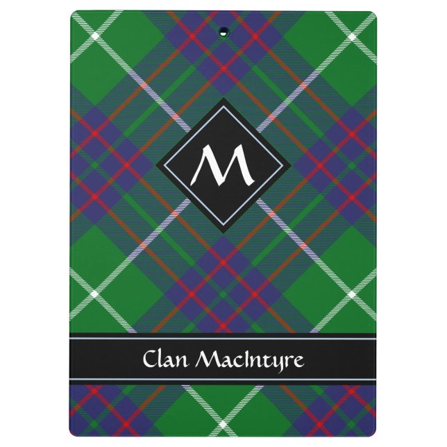 Pranchetas Clipboard Clan MacIntyre Hunting Tartan (Verso)