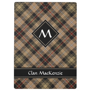 Pranchetas Clipboard Clan MacKenzie caçando Brown Tartan