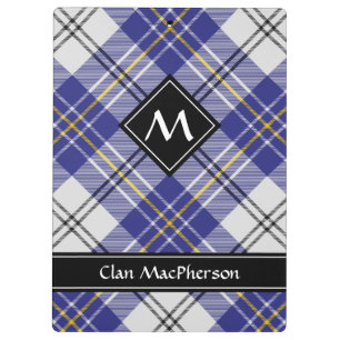 Pranchetas Clipboard Clan MacPherson Blue Dress Tartan