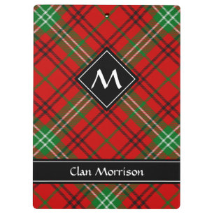 Pranchetas Clipboard Clan Morrison Red Tartan