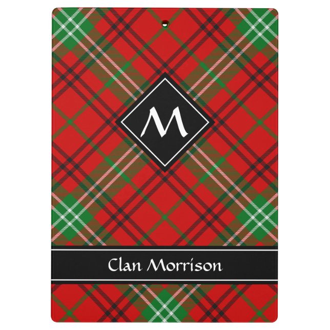 Pranchetas Clipboard Clan Morrison Red Tartan (Verso)