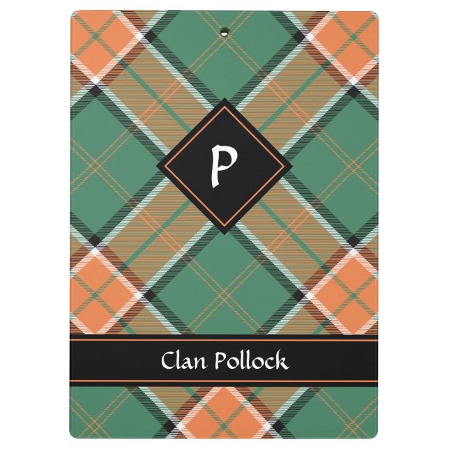 Pranchetas Clipboard Clan Pollock Tartan (Verso)