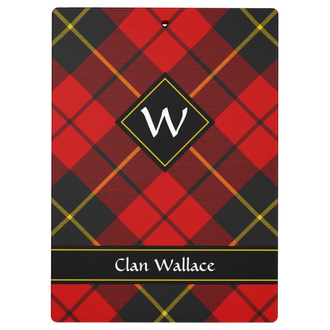 Pranchetas Clipboard Clan Wallace Tartan (Verso)