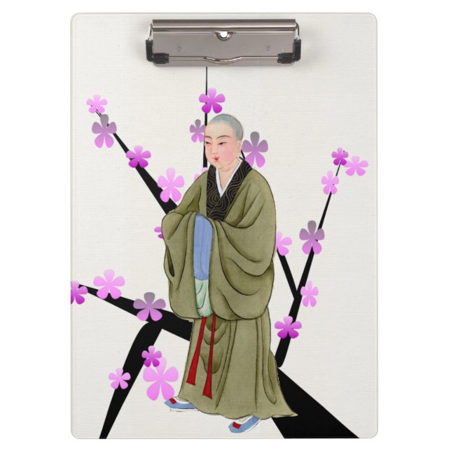 Pranchetas Clipboard da Mulher Monge Budista (Frente)