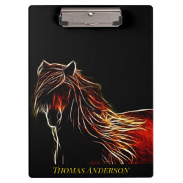 Pranchetas Clipboard de Cavalo Fractal Castanho