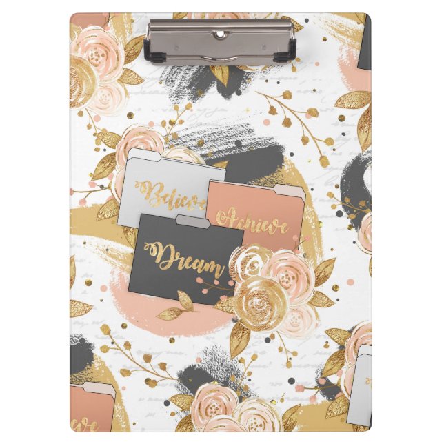 Pranchetas Clipboard de chefe de garota - Na moda e capacitaç (Frente)
