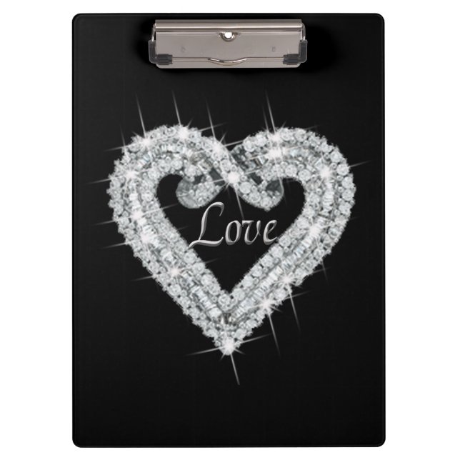Pranchetas Clipboard Love Diamond Heart (Frente)